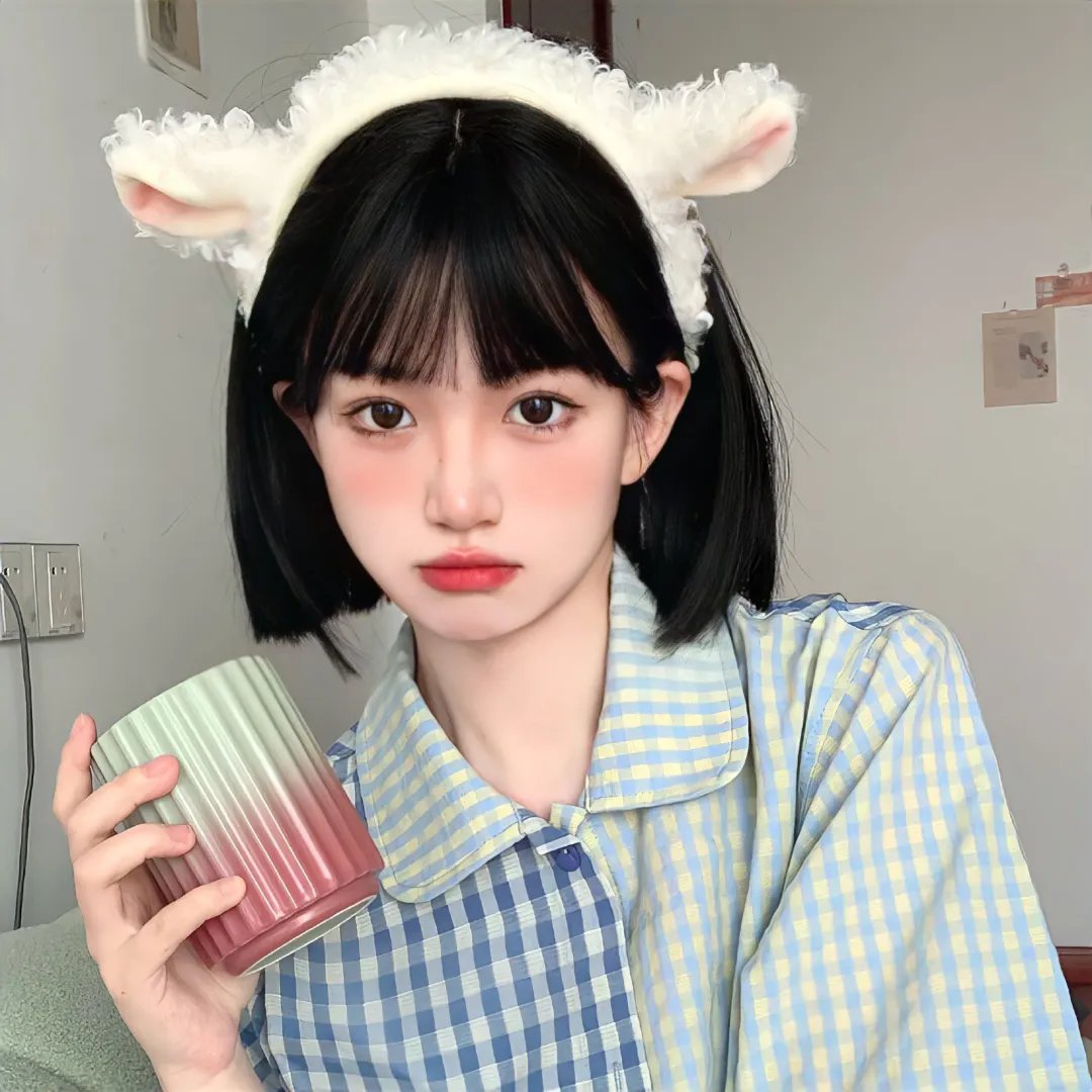 抽象画中的越南少女